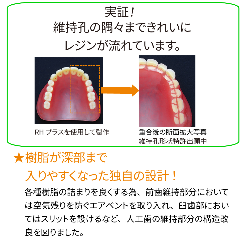 ハードピュアP臼歯RHプラス（維持孔付硬質レジン歯）プレート【商品詳細】 - 歯科・技工材料の通販サイト | P.D.R.オンライン